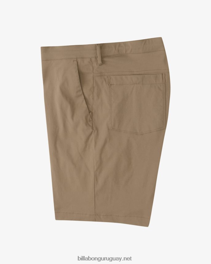 a/div surftrek plus pantalones cortos orgánicos con cintura elástica 19\'\' hombres nuez DR6844235 Billabong
