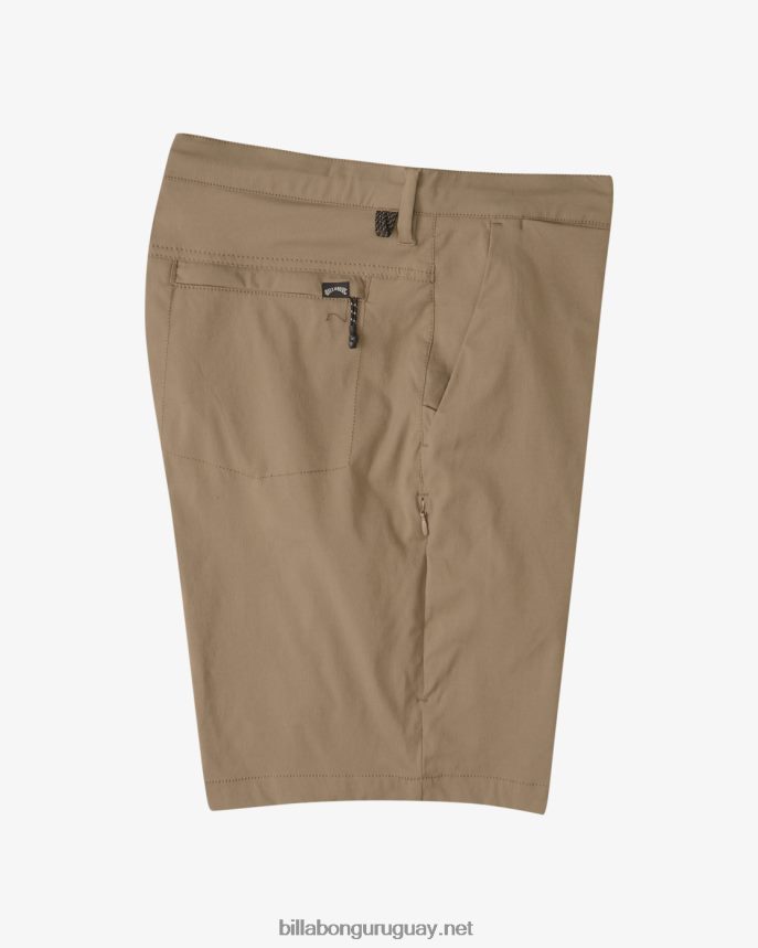 a/div surftrek plus pantalones cortos orgánicos con cintura elástica 19\'\' hombres nuez DR6844235 Billabong