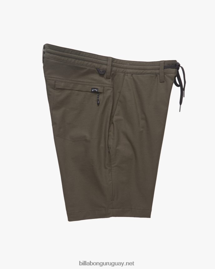 a/div surftrek plus pantalones cortos orgánicos con cintura elástica 19\'\' hombres oliva oscuro DR6844239 Billabong
