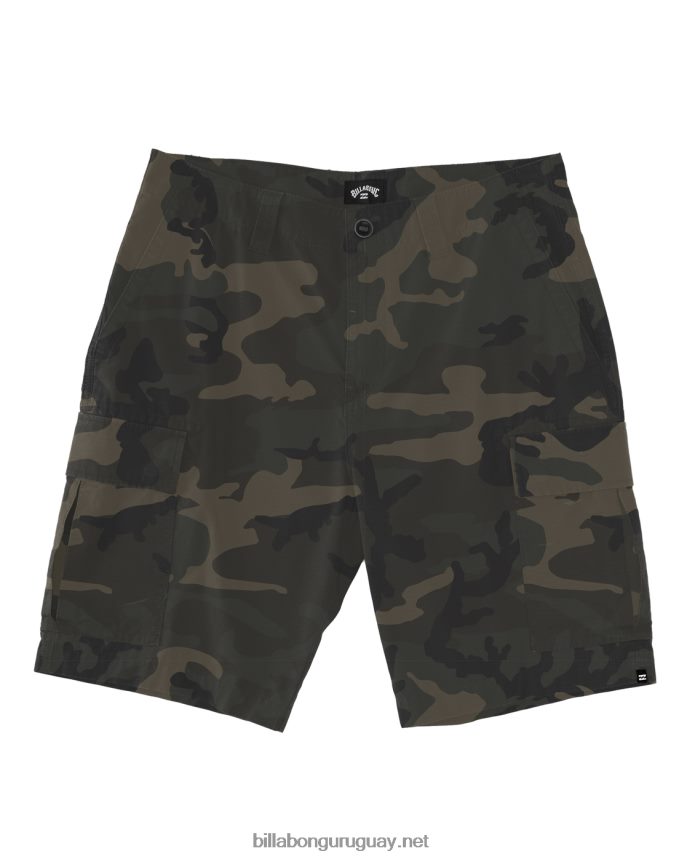 pantalones cortos cargo de combate hombres camuflaje militar DR6844346 Billabong