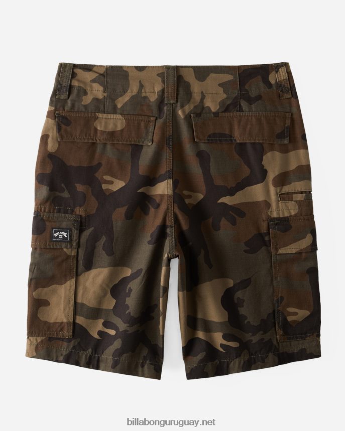 pantalones cortos cargo de combate hombres camuflaje militar DR6844346 Billabong
