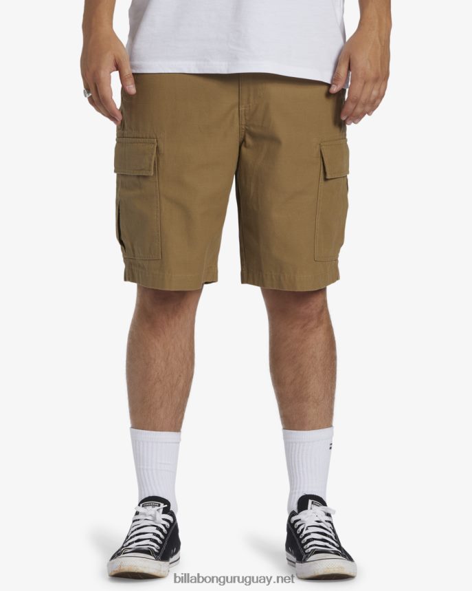 pantalones cortos cargo de combate hombres caqui claro DR6844432 Billabong