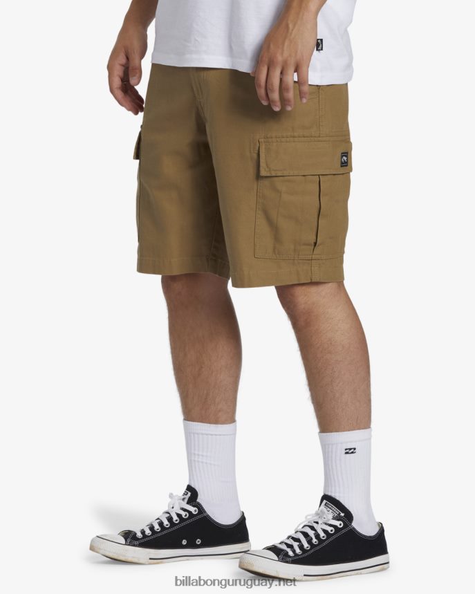 pantalones cortos cargo de combate hombres caqui claro DR6844432 Billabong