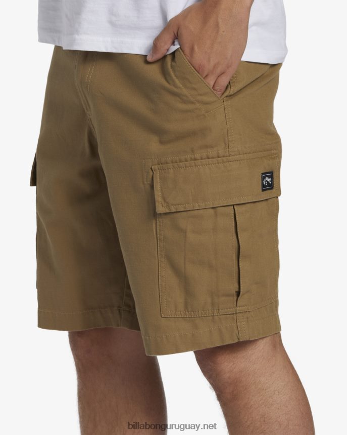pantalones cortos cargo de combate hombres caqui claro DR6844432 Billabong