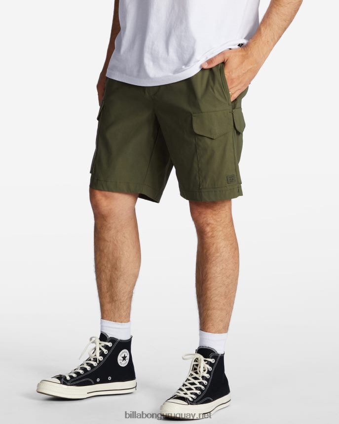 pantalones cortos surftrek elásticos técnicos cargo 19\'\' hombres militar DR6844479 Billabong