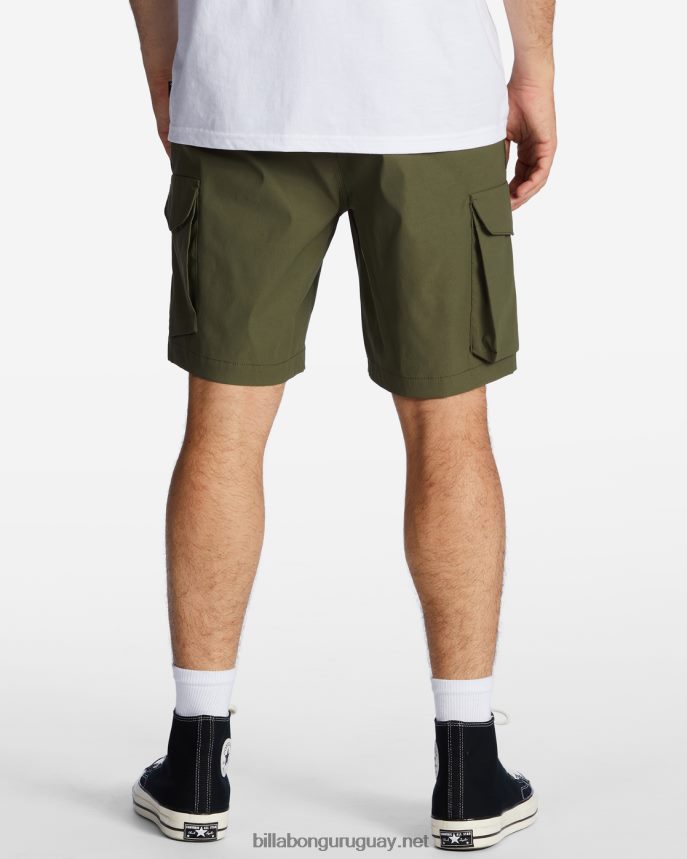 pantalones cortos surftrek elásticos técnicos cargo 19\'\' hombres militar DR6844479 Billabong