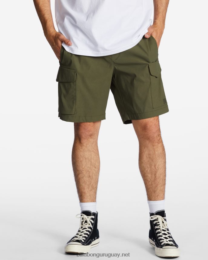 pantalones cortos surftrek elásticos técnicos cargo 19\'\' hombres militar DR6844479 Billabong