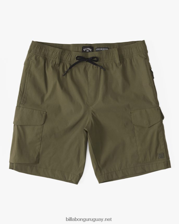 pantalones cortos surftrek elásticos técnicos cargo 19\'\' hombres militar DR6844479 Billabong