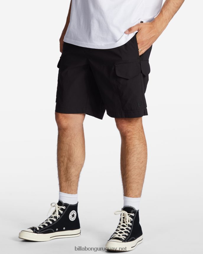 pantalones cortos surftrek elásticos técnicos cargo 19\'\' hombres negro DR6844472 Billabong