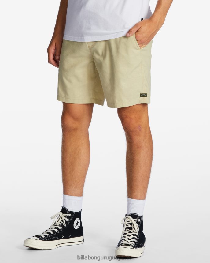 pantalones cortos técnicos con elástico de cáñamo surftrek hombres caqui de campo DR6844232 Billabong