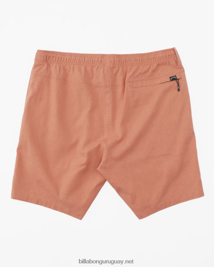 pantalones cortos técnicos con elástico de cáñamo surftrek hombres coral DR6844318 Billabong