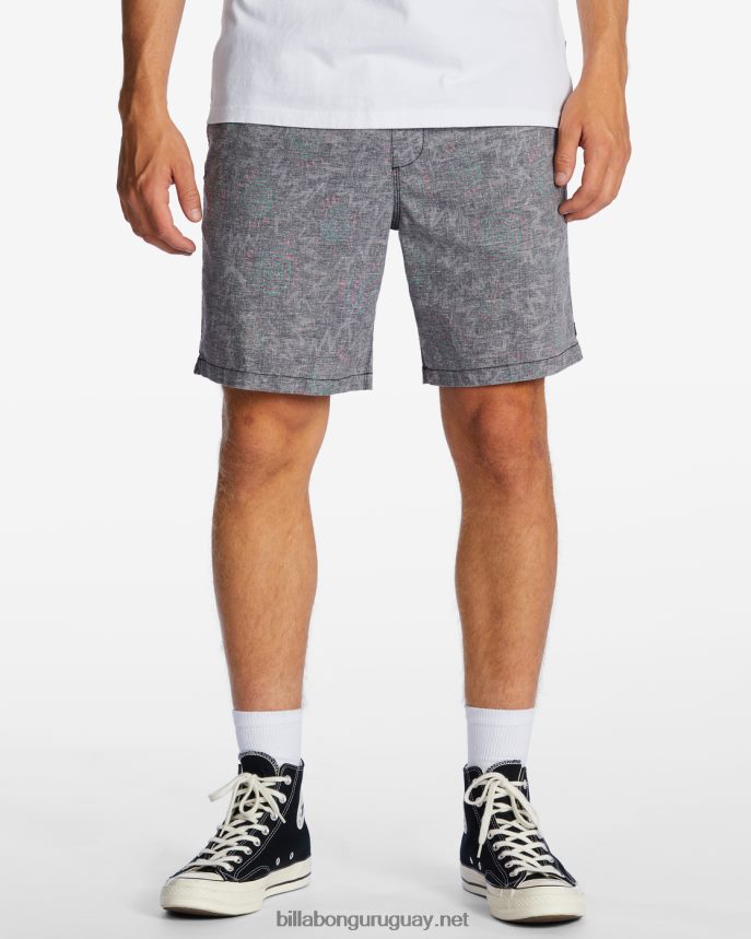 pantalones cortos técnicos con elástico de cáñamo surftrek hombres cuervo DR6844237 Billabong