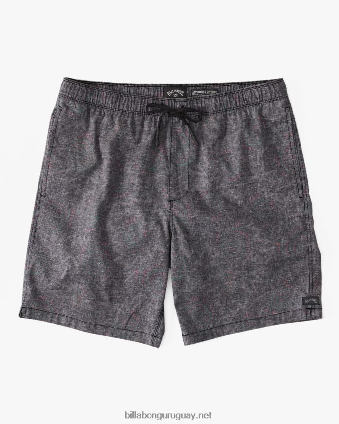 pantalones cortos técnicos con elástico de cáñamo surftrek hombres cuervo DR6844237 Billabong