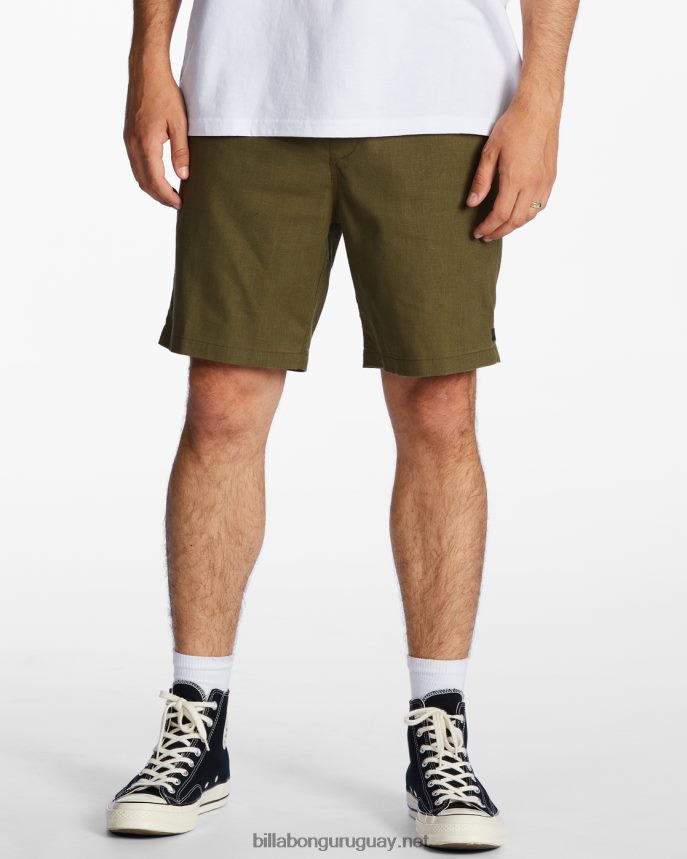 pantalones cortos técnicos con elástico de cáñamo surftrek hombres militar DR6844476 Billabong