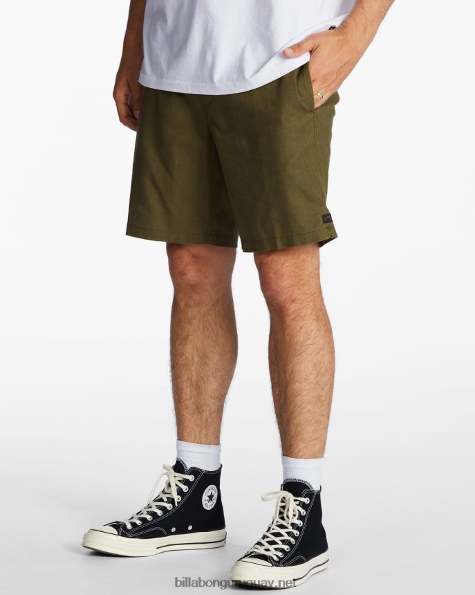 pantalones cortos técnicos con elástico de cáñamo surftrek hombres militar DR6844476 Billabong