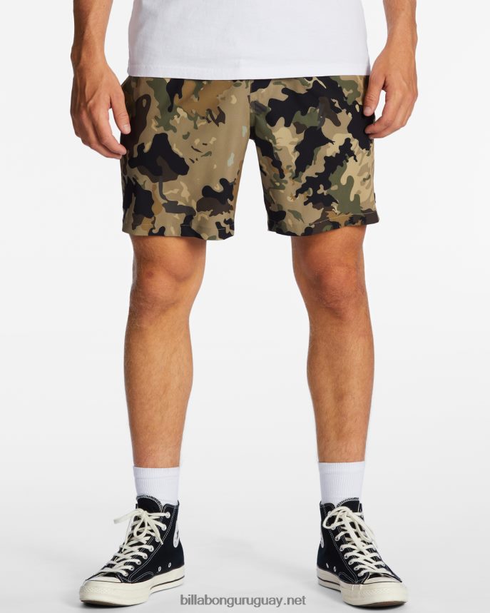 shorts a/div surftrek cintura elástica 17'' hombres camuflaje DR6844470 Billabong