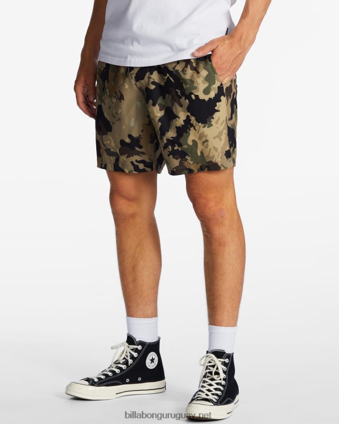 shorts a/div surftrek cintura elástica 17\'\' hombres camuflaje DR6844470 Billabong