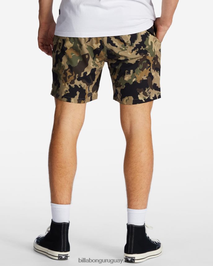 shorts a/div surftrek cintura elástica 17\'\' hombres camuflaje DR6844470 Billabong