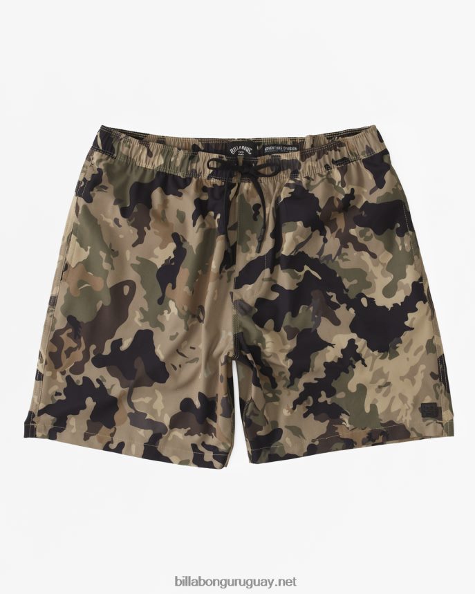 shorts a/div surftrek cintura elástica 17\'\' hombres camuflaje DR6844470 Billabong