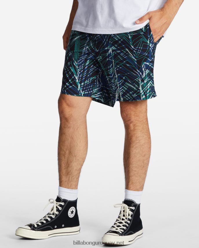 shorts a/div surftrek cintura elástica 17\'\' hombres espacio azul DR6844461 Billabong