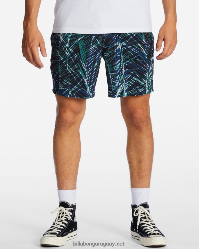 shorts a/div surftrek cintura elástica 17\'\' hombres espacio azul DR6844461 Billabong