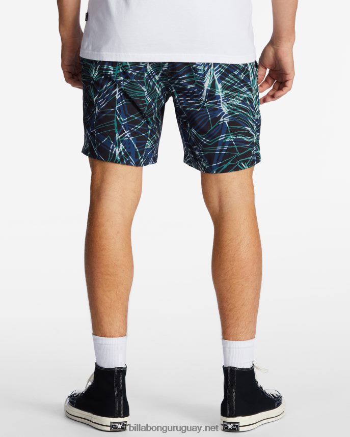 shorts a/div surftrek cintura elástica 17\'\' hombres espacio azul DR6844461 Billabong