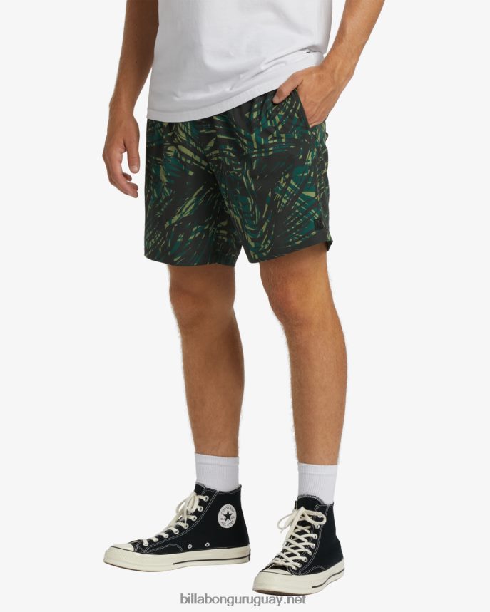 shorts a/div surftrek cintura elástica 17\'\' hombres selva DR6844379 Billabong