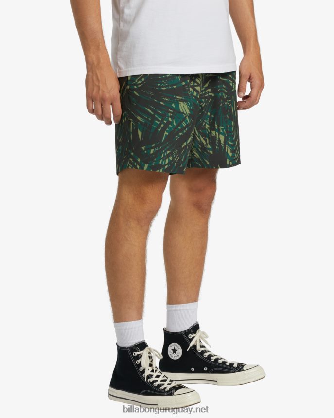 shorts a/div surftrek cintura elástica 17\'\' hombres selva DR6844379 Billabong