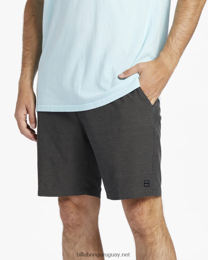 shorts sumergibles con cintura elástica crossfire 18\'\' hombres asfalto DR6844278 Billabong