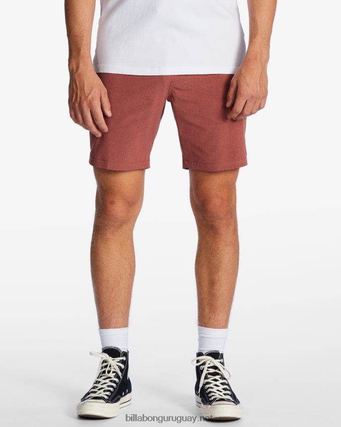 shorts sumergibles con cintura elástica crossfire 18'' hombres rojo polvoriento DR6844595 Billabong