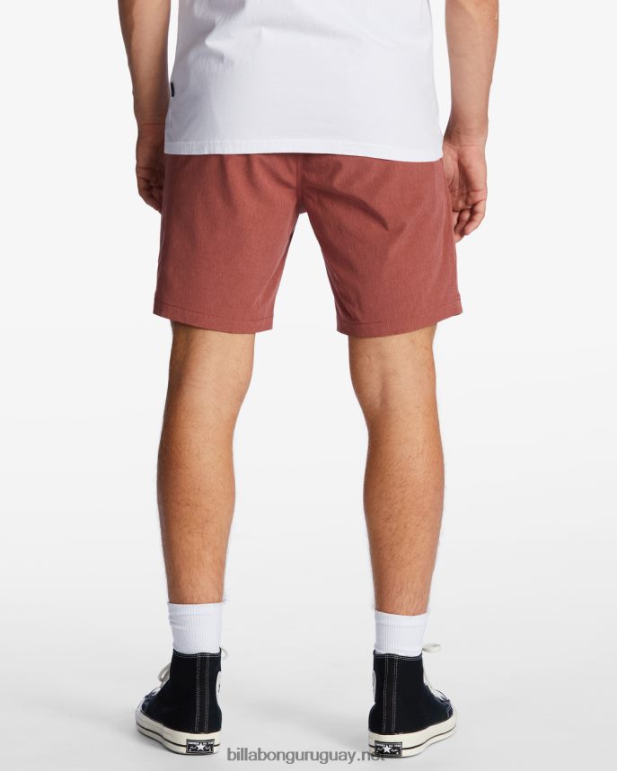 shorts sumergibles con cintura elástica crossfire 18\'\' hombres rojo polvoriento DR6844595 Billabong