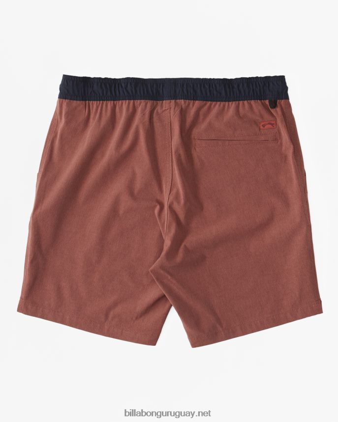 shorts sumergibles con cintura elástica crossfire 18\'\' hombres rojo polvoriento DR6844595 Billabong