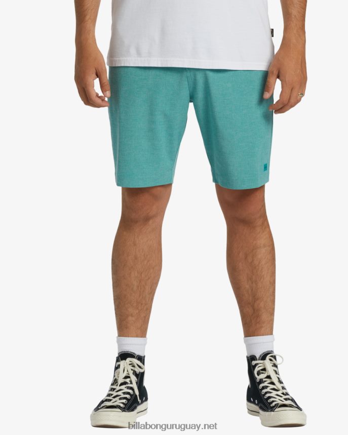 shorts sumergibles crossfire mid 19'' hombres verde azulado polvoriento DR6844307 Billabong