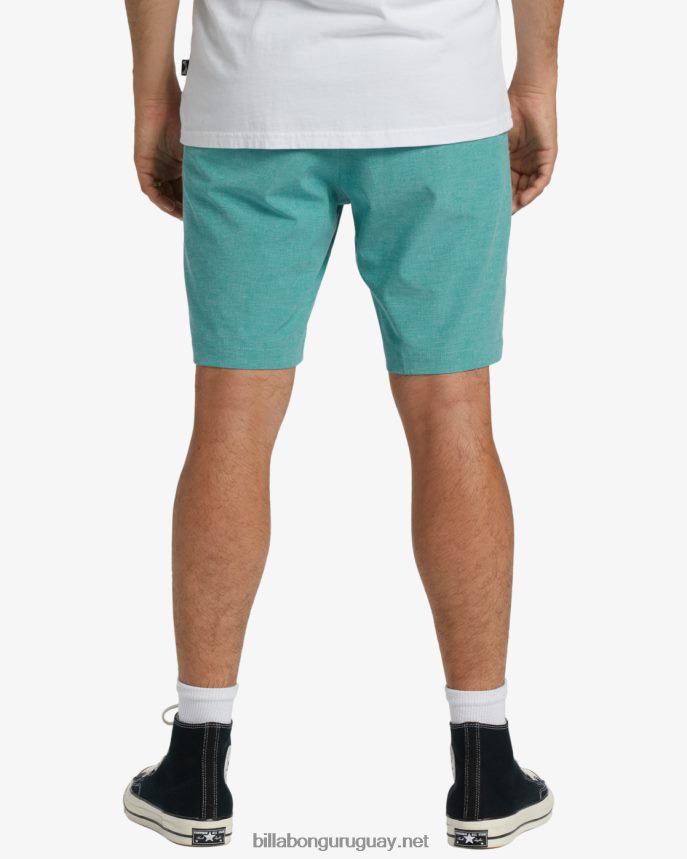 shorts sumergibles crossfire mid 19\'\' hombres verde azulado polvoriento DR6844307 Billabong