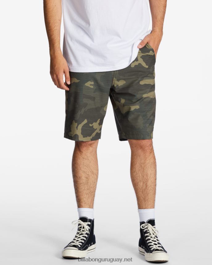 shorts sumergibles crossfire slub 21'' hombres camuflaje verde DR6844251 Billabong