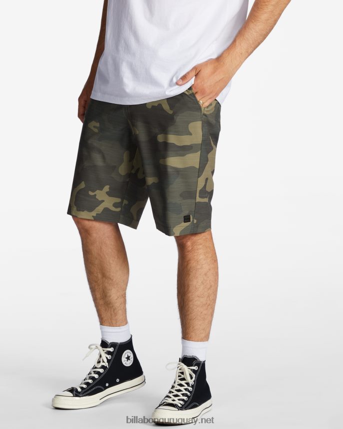shorts sumergibles crossfire slub 21\'\' hombres camuflaje verde DR6844251 Billabong