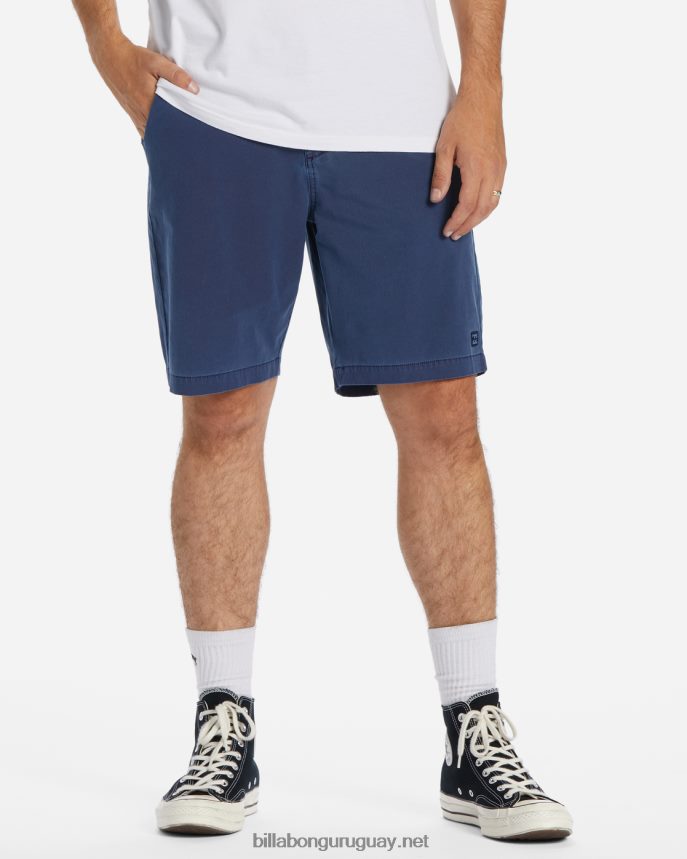 shorts sumergibles híbridos de 18'' lavados con olas crossfire hombres índigo DR6844450 Billabong