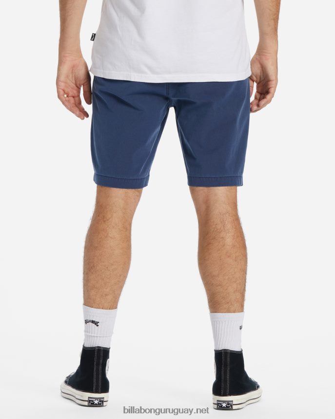 shorts sumergibles híbridos de 18\'\' lavados con olas crossfire hombres índigo DR6844450 Billabong