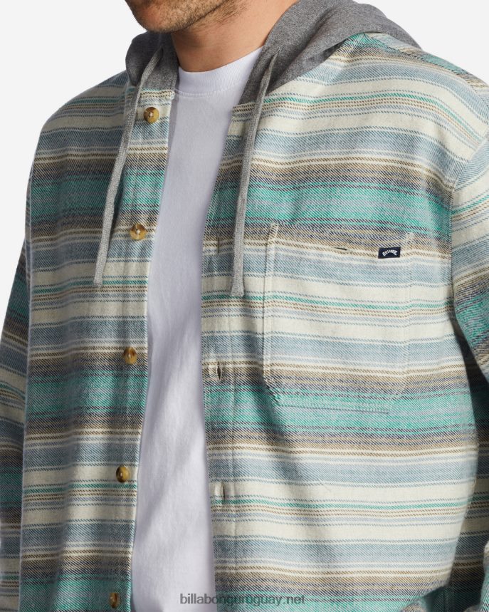 camisa de franela con capucha baja hombres piedra DR6844533 Billabong