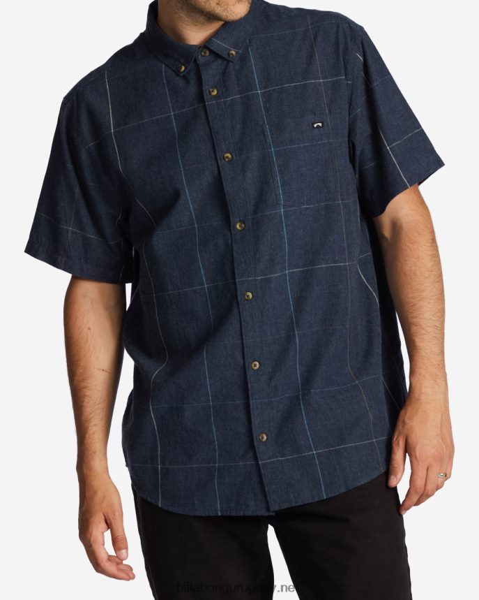 camisa de manga corta a cuadros todo el día hombres Armada DR6844591 Billabong