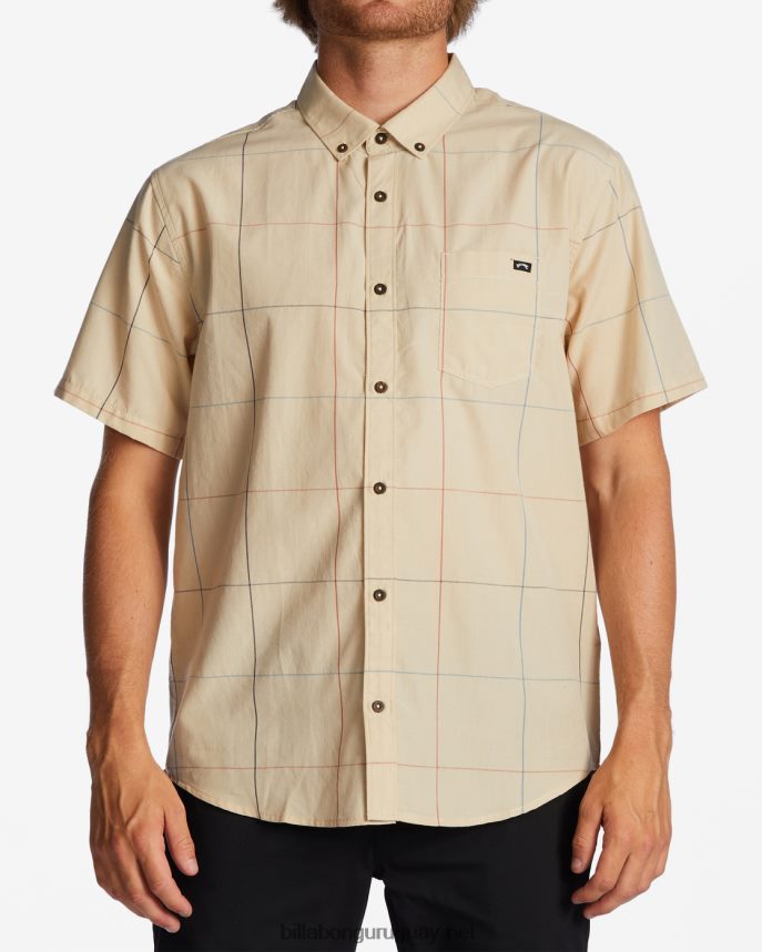 camisa de manga corta a cuadros todo el día hombres arena DR6844647 Billabong