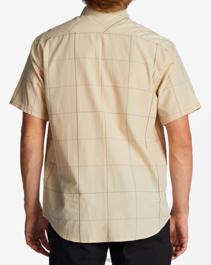 camisa de manga corta a cuadros todo el día hombres arena DR6844647 Billabong
