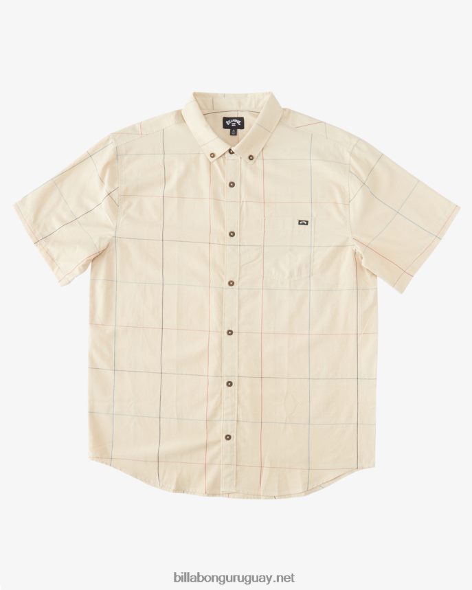 camisa de manga corta a cuadros todo el día hombres arena DR6844647 Billabong