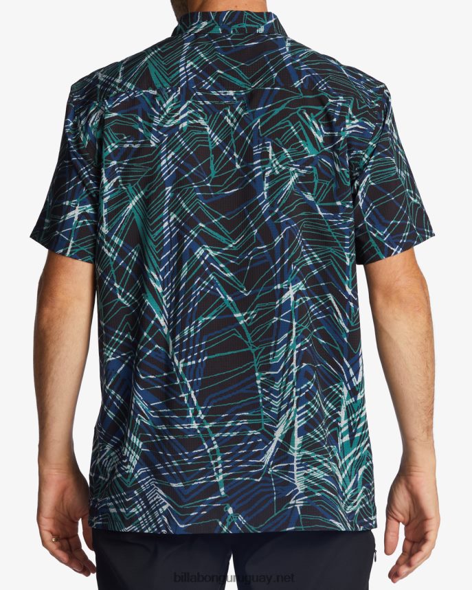camisa de manga corta a/div surftrek perf hombres espacio azul DR6844484 Billabong