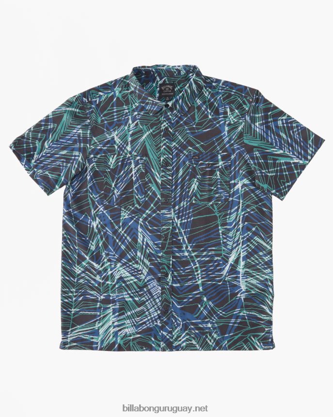camisa de manga corta a/div surftrek perf hombres espacio azul DR6844484 Billabong