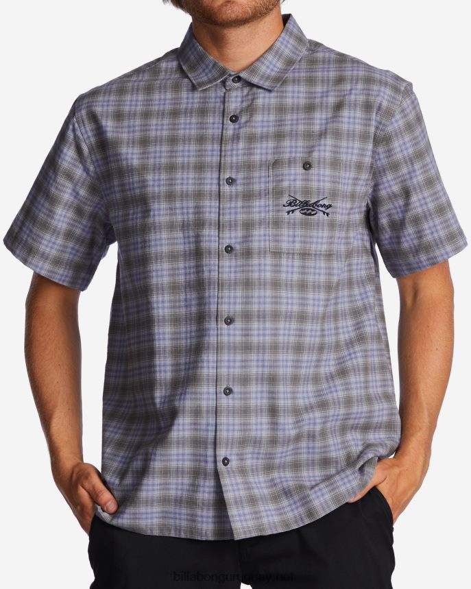 camisa de manga corta amanecer hombres uva polvorienta DR6844656 Billabong