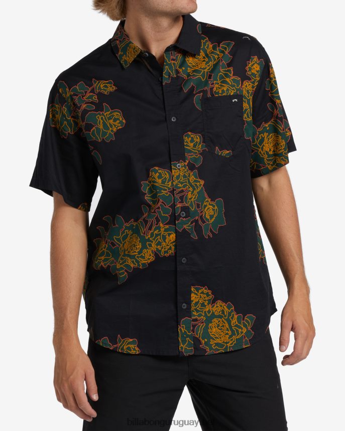 camisa de manga corta con motivo floral de Sundays hombres fantasma DR6844458 Billabong