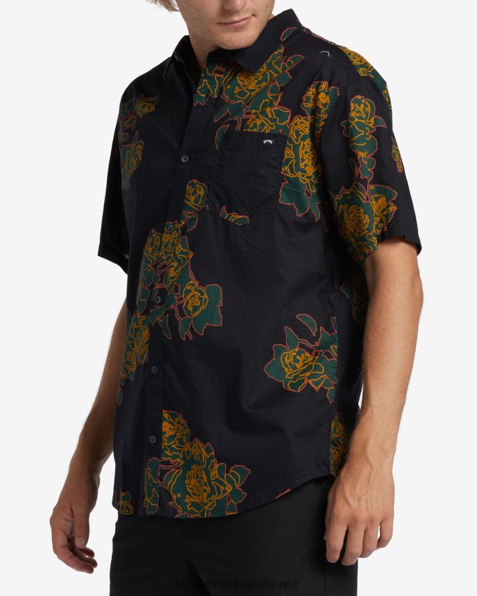 camisa de manga corta con motivo floral de Sundays hombres fantasma DR6844458 Billabong