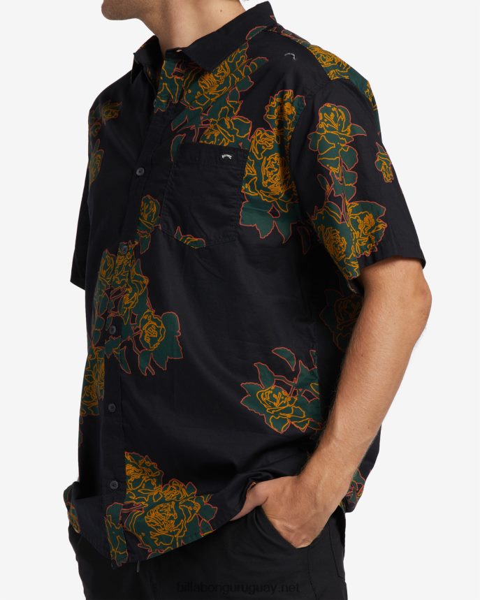 camisa de manga corta con motivo floral de Sundays hombres fantasma DR6844458 Billabong