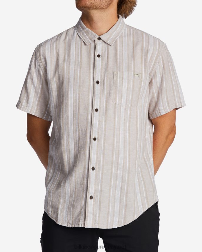 camisa de manga corta de cáñamo diaria hombres chino DR6844304 Billabong
